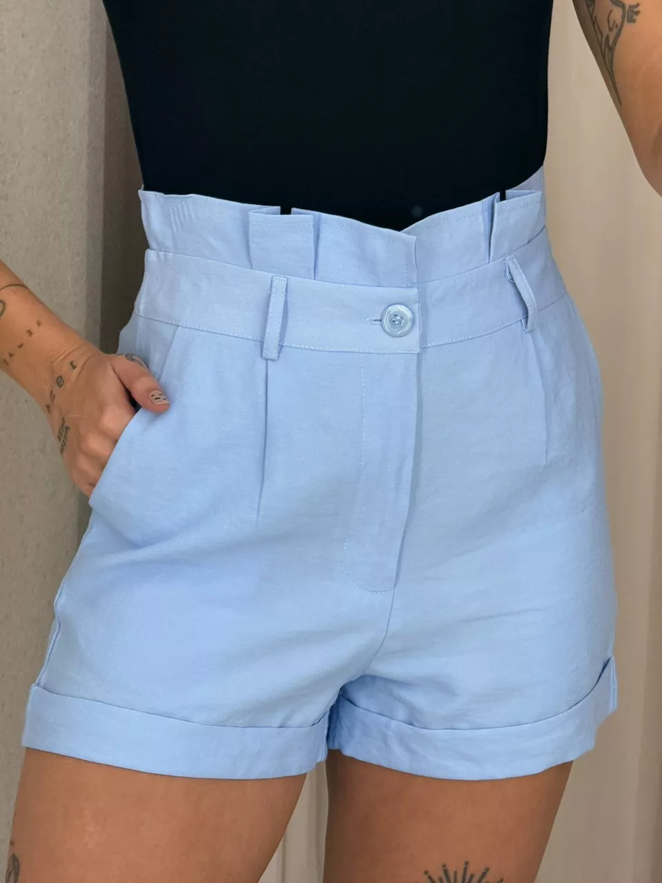 SHORT SANDY CURTO AZUL