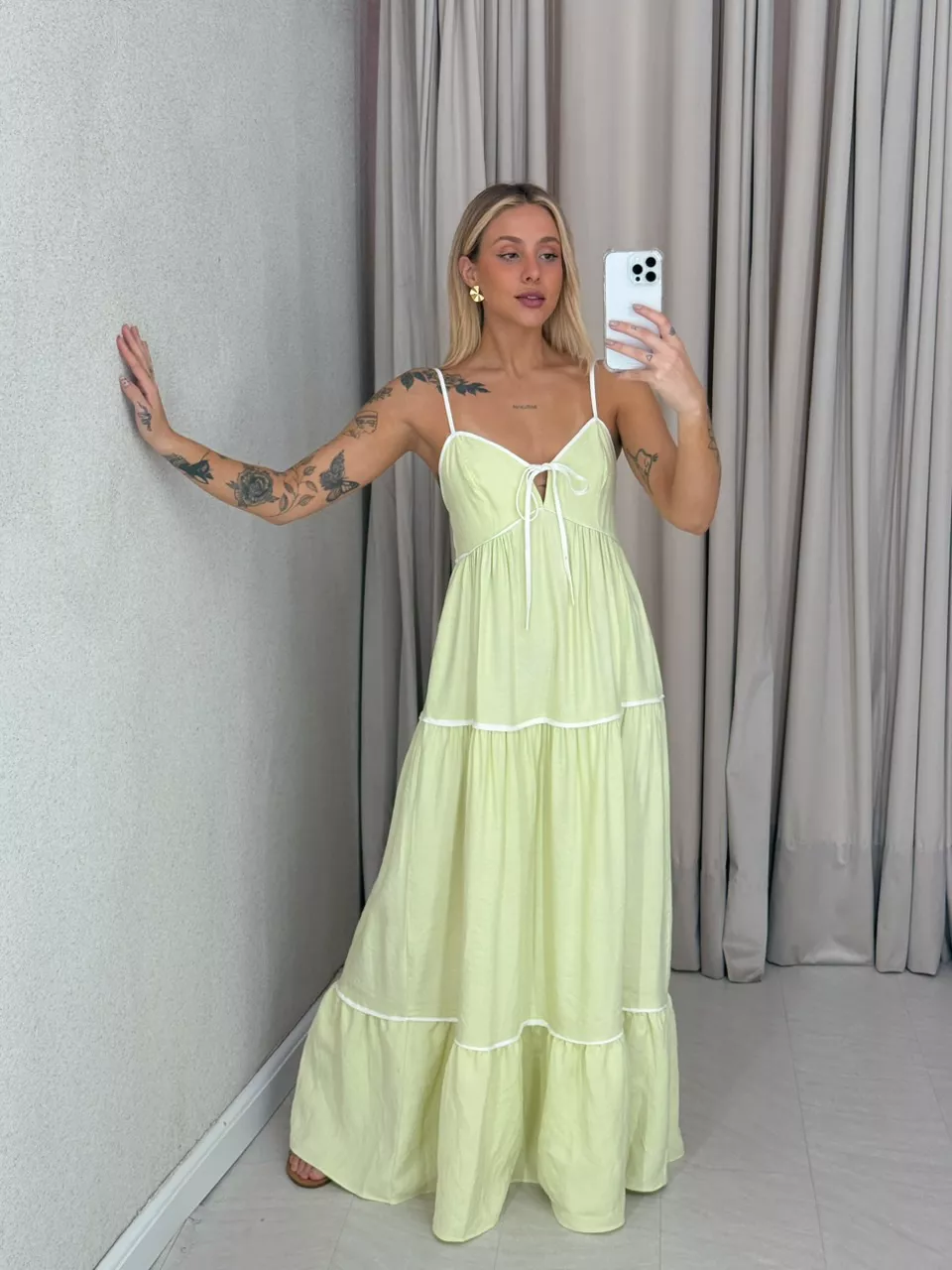 VESTIDO ANA CAROLINA ALÇA LIMA