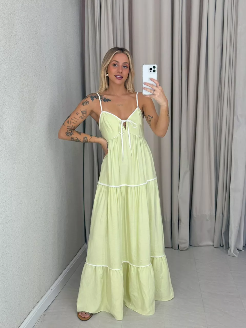 VESTIDO ANA CAROLINA ALÇA LIMA