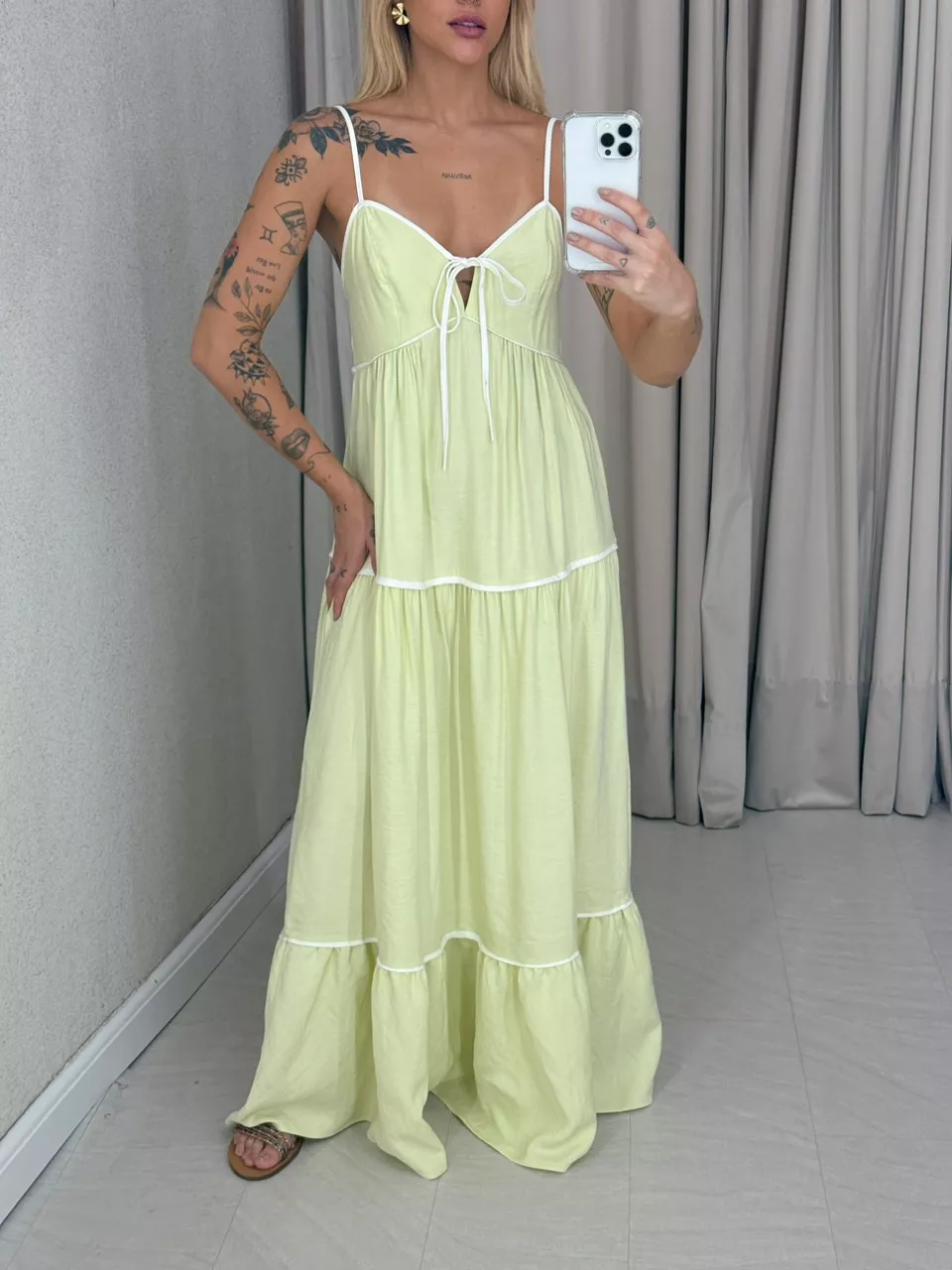VESTIDO ANA CAROLINA ALÇA LIMA