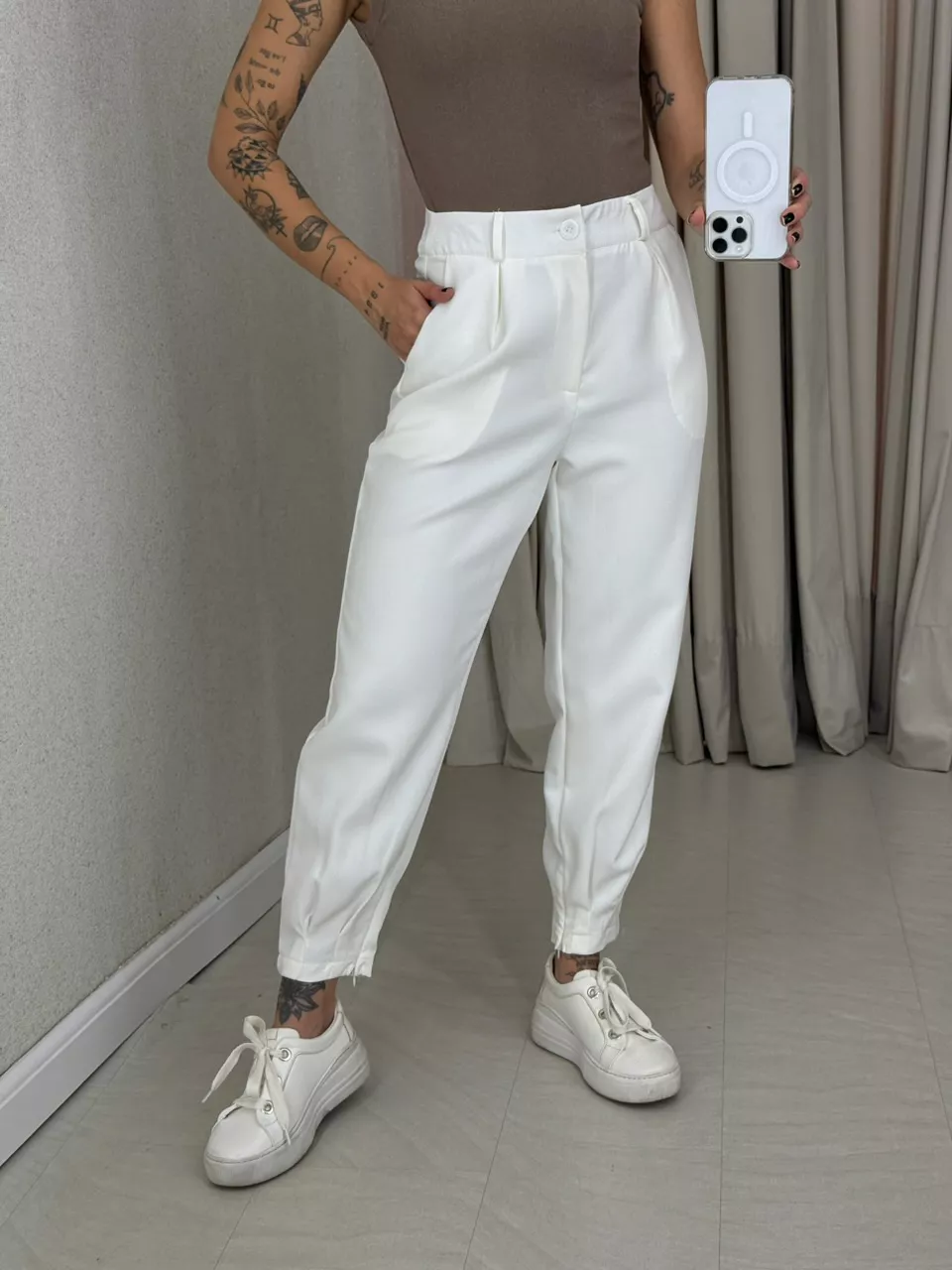 CALÇA SABRINA CENOURA OFF - 0062680048 - CAROLLA FERRARO