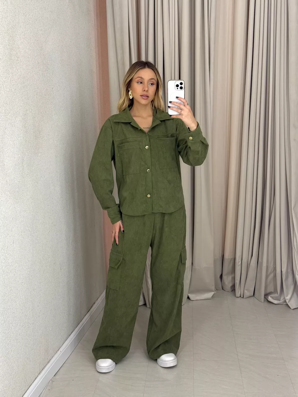 CONJUNTO ANALICE COTELÊ MILITAR - 0065270254 - CAROLLA FERRARO