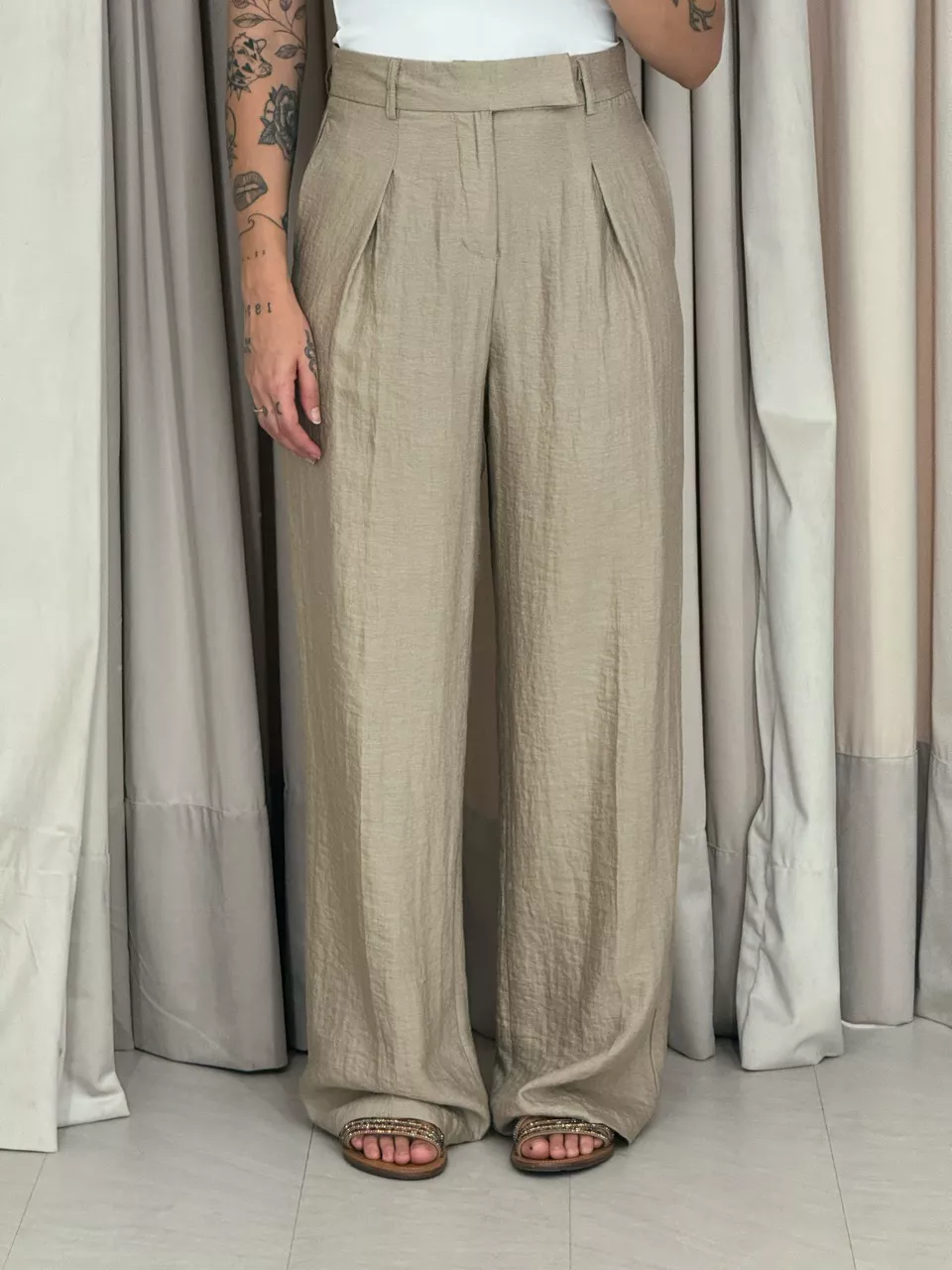 CALÇA SAMANTA PANTALONA CAQUI