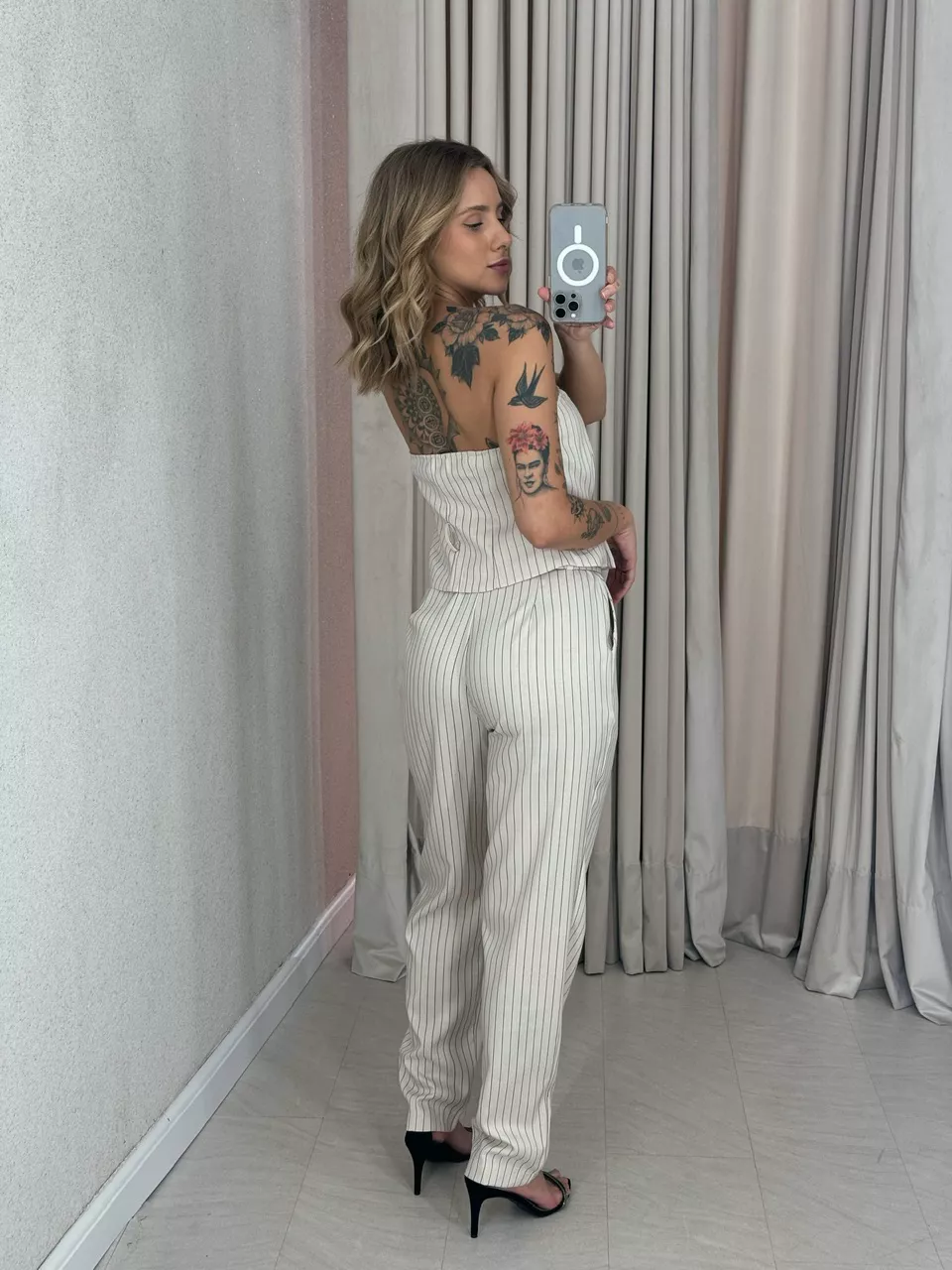 CONJUNTO PALOMA RISCA DE GIZ Areia