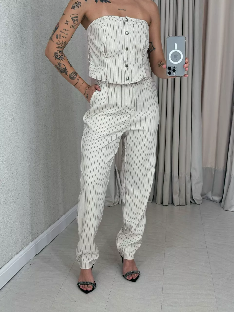 CONJUNTO PALOMA RISCA DE GIZ Areia