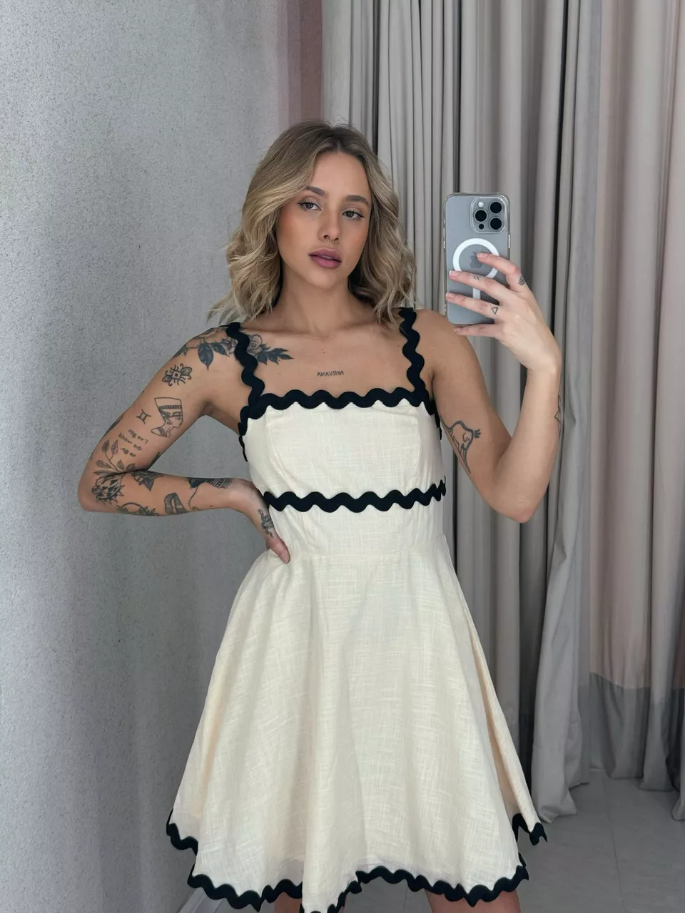 VESTIDO DANDARA CURTO MARFIM