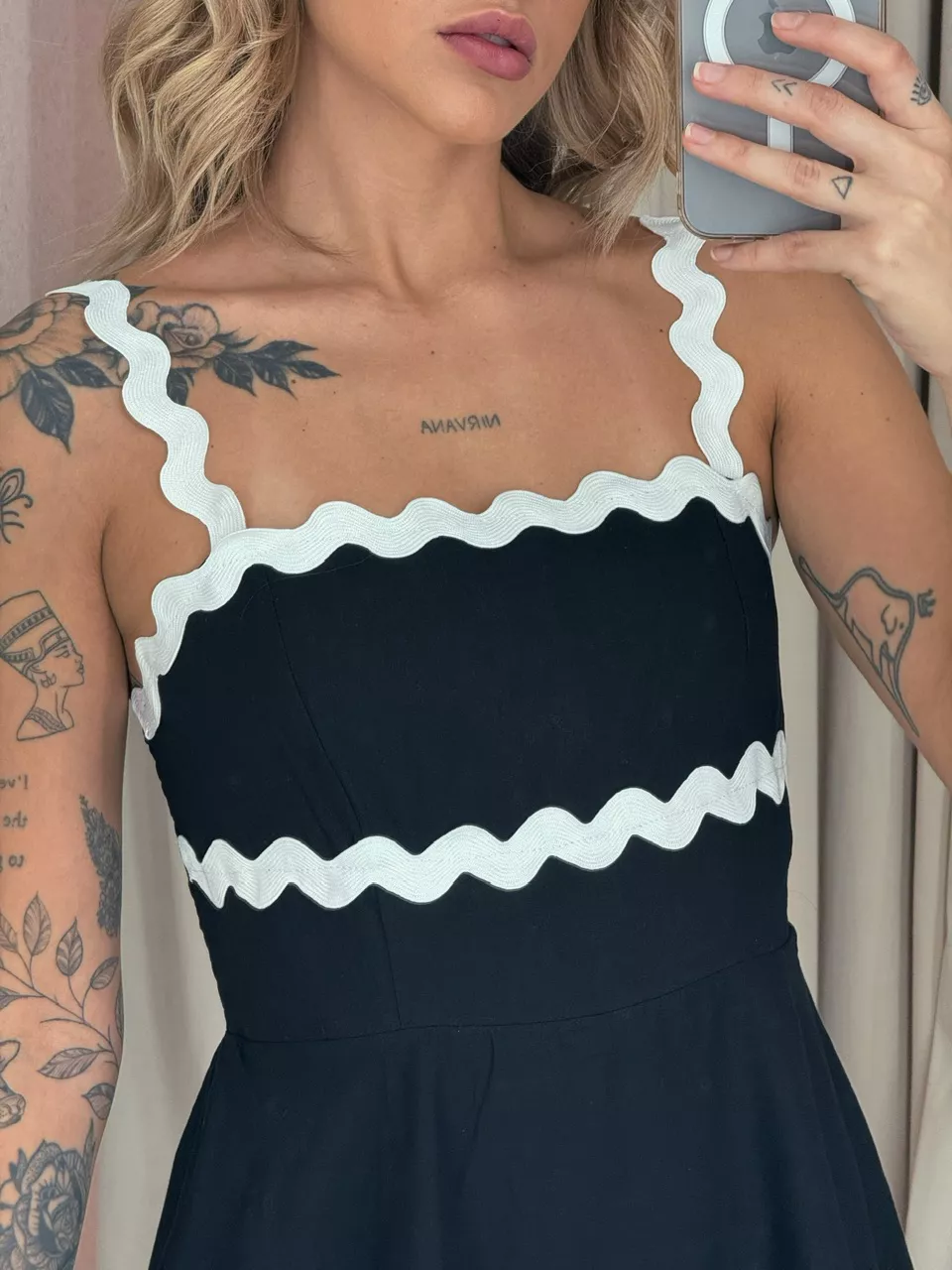 VESTIDO DANDARA CURTO PRETO