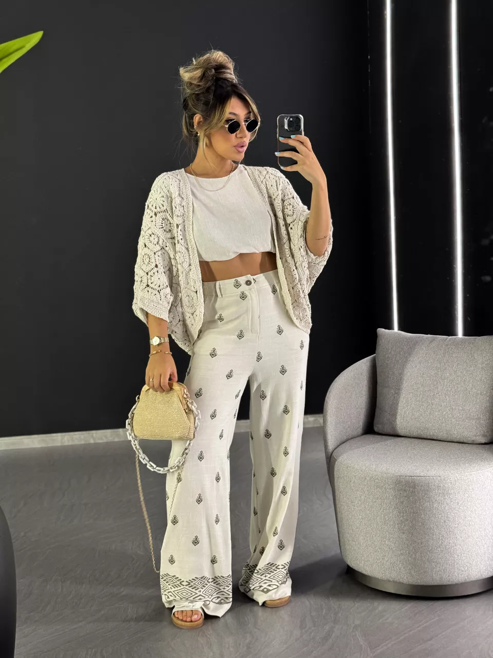 BLUSA BOTÕES COSTAS CRU