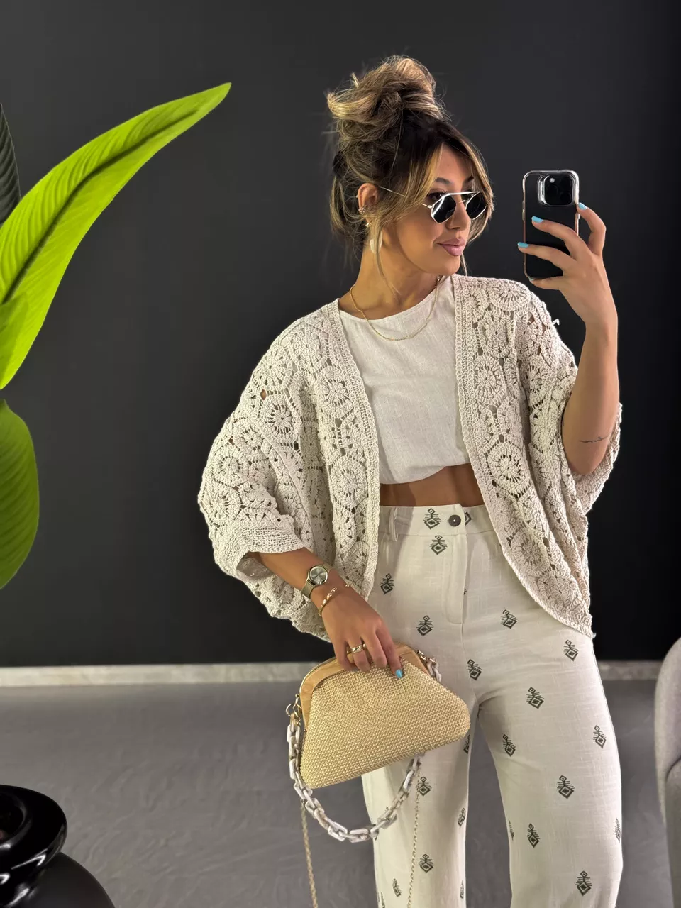 BLUSA BOTÕES COSTAS CRU