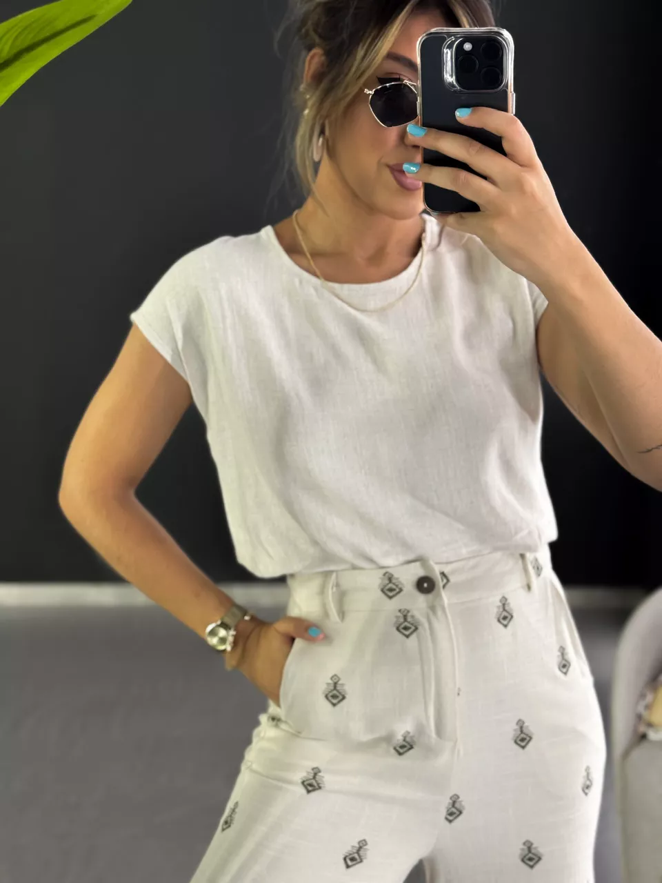 BLUSA BOTÕES COSTAS CRU