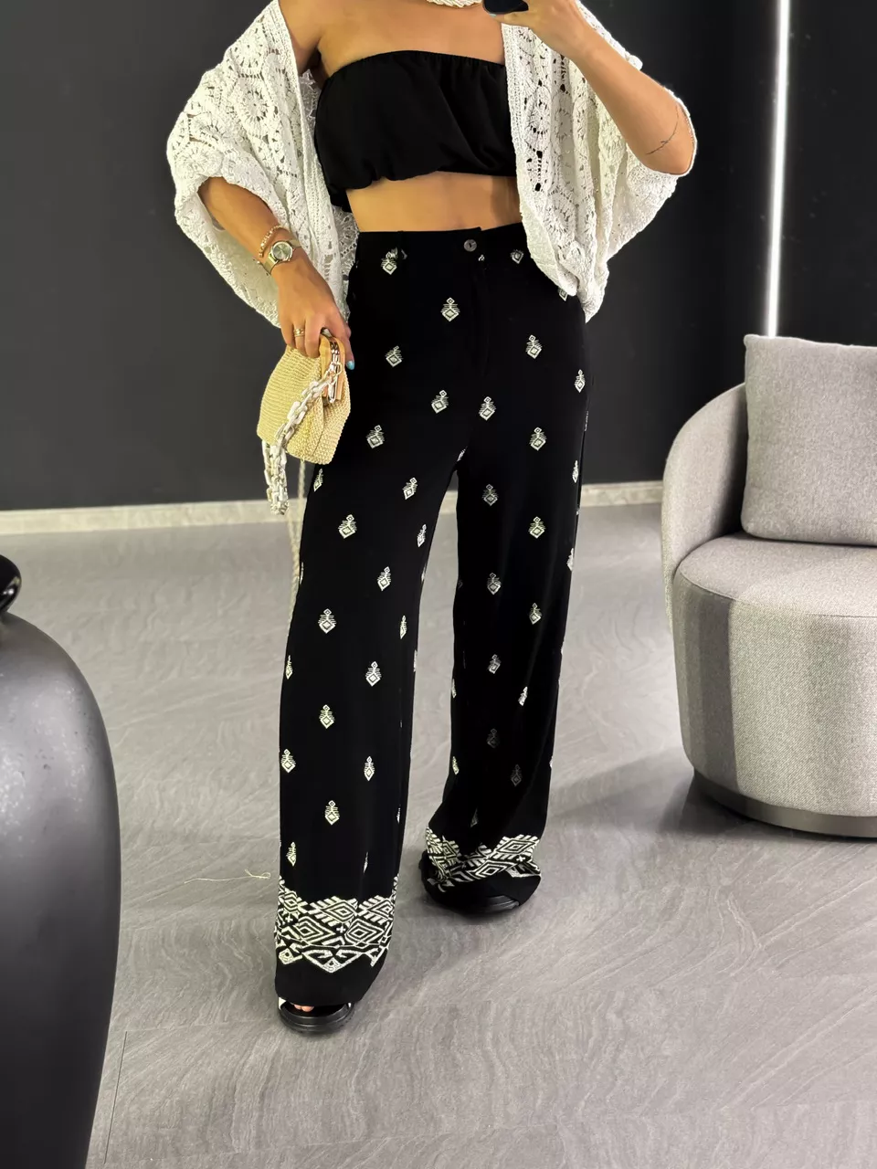 CALÇA LAURA ÉTNICA PRETO