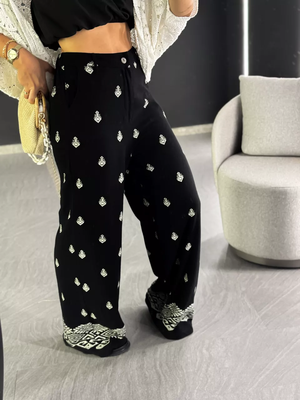 CALÇA LAURA ÉTNICA PRETO