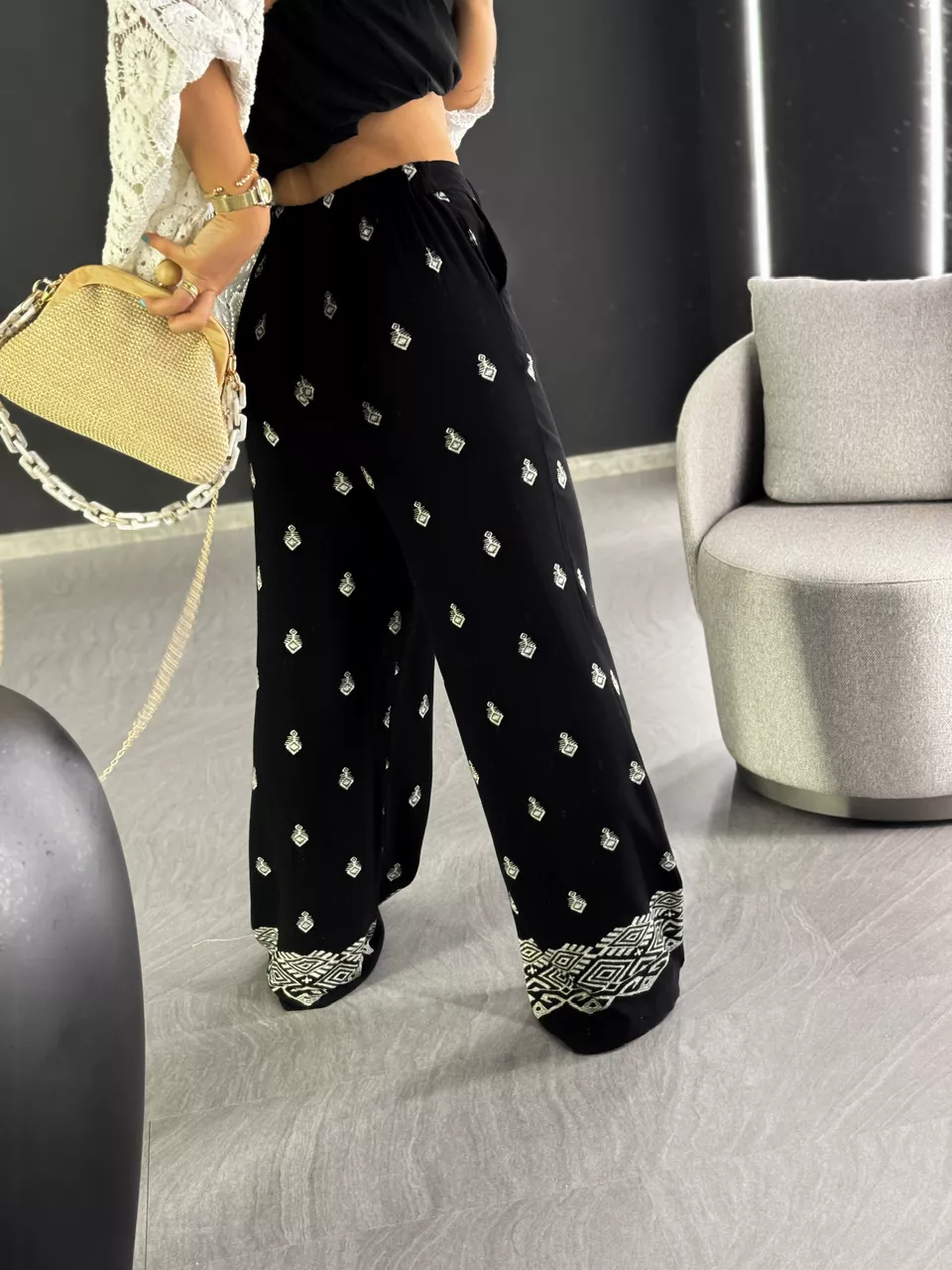 CALÇA LAURA ÉTNICA PRETO