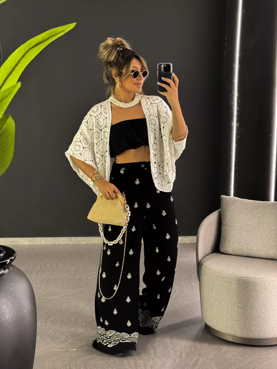 CALÇA LAURA ÉTNICA PRETO