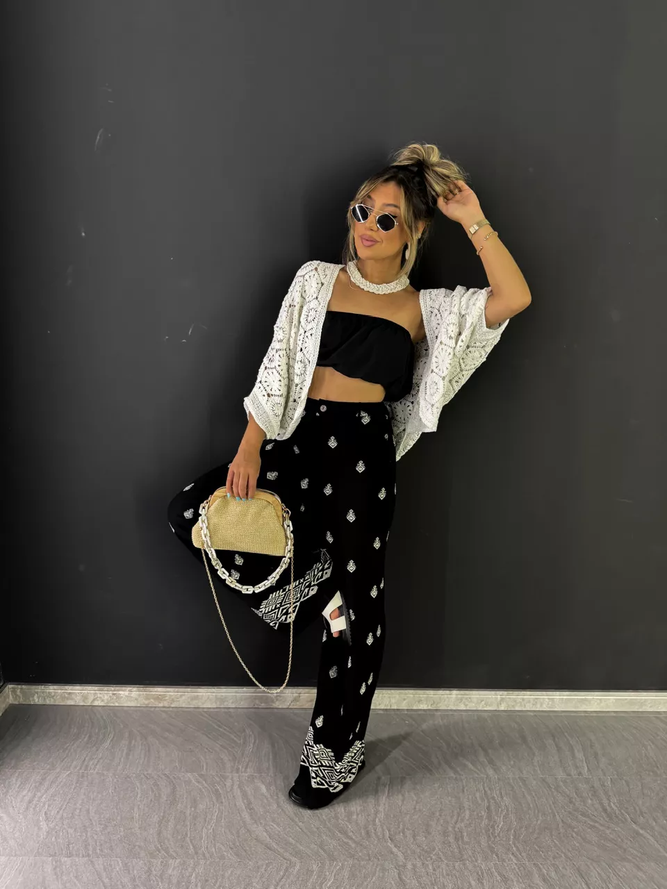 CALÇA LAURA ÉTNICA PRETO