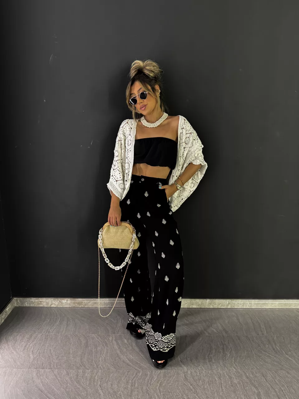 CALÇA LAURA ÉTNICA PRETO