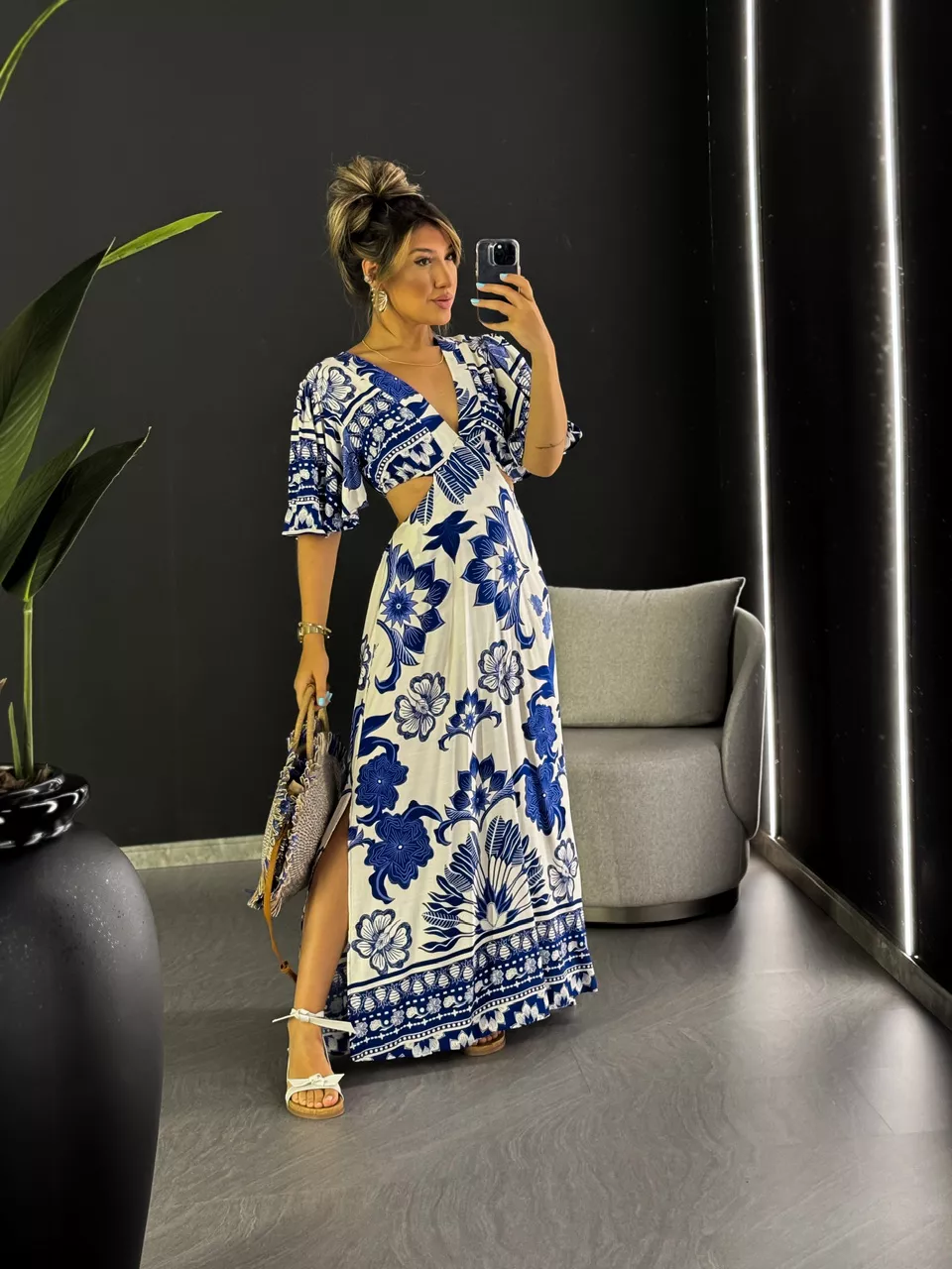 VESTIDO IPANEMA MANGA AZUL