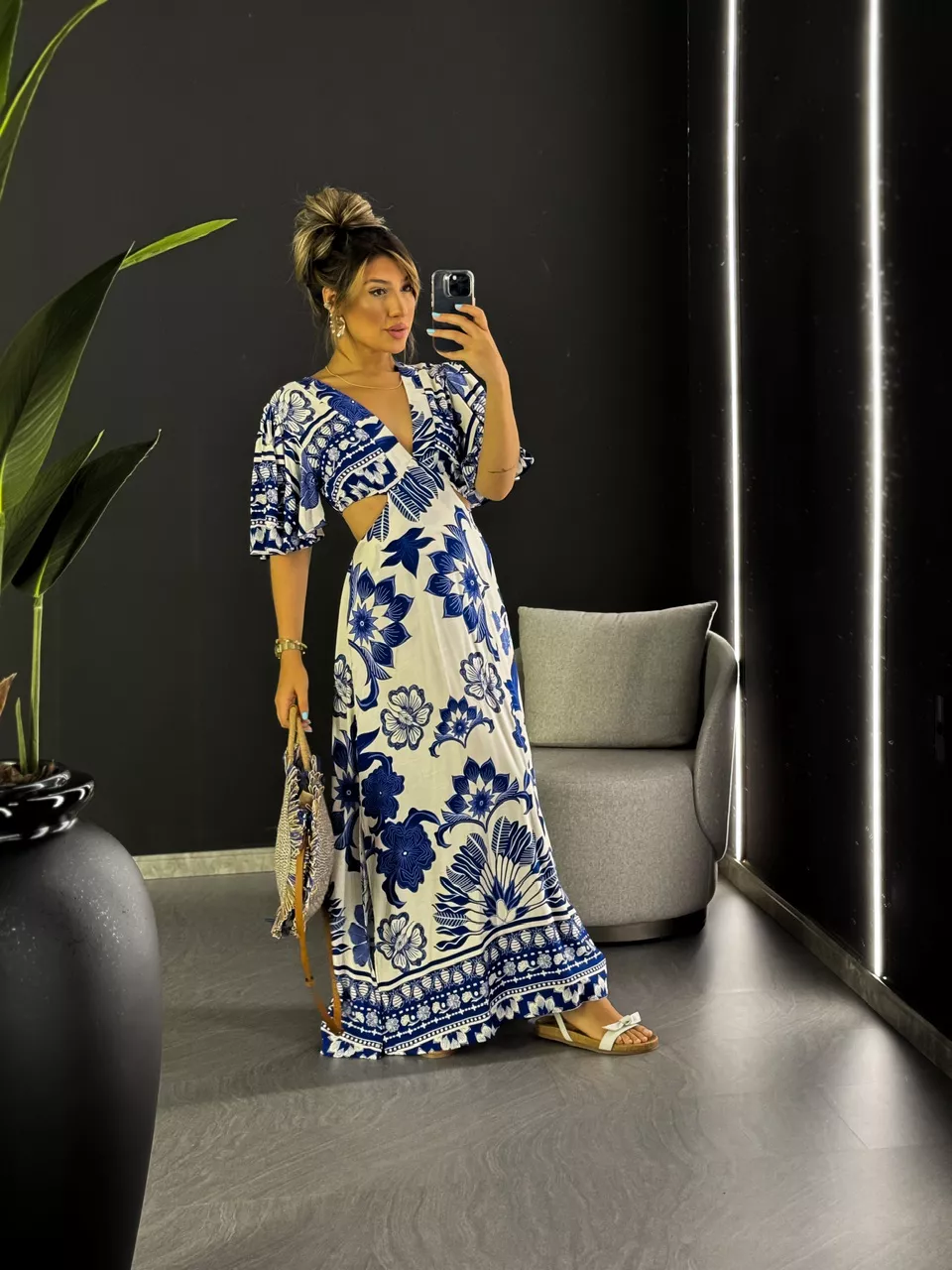 VESTIDO IPANEMA MANGA AZUL