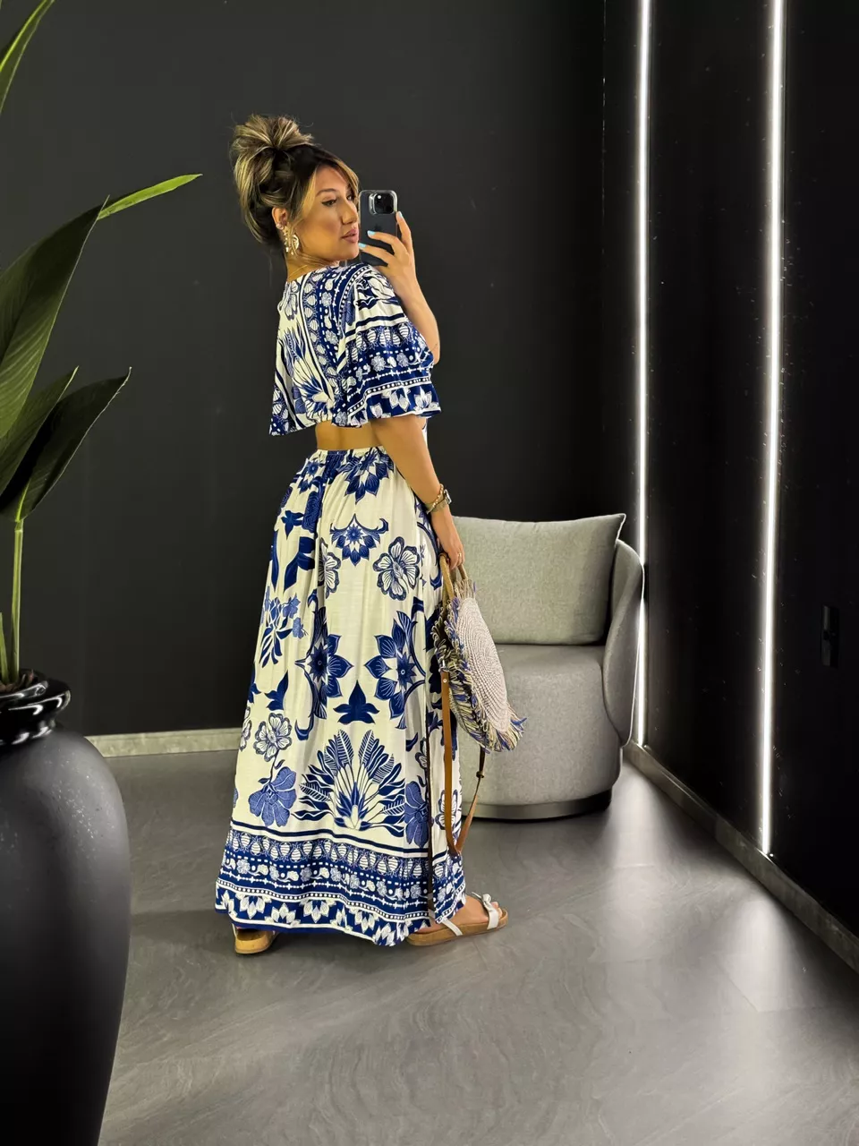 VESTIDO IPANEMA MANGA AZUL
