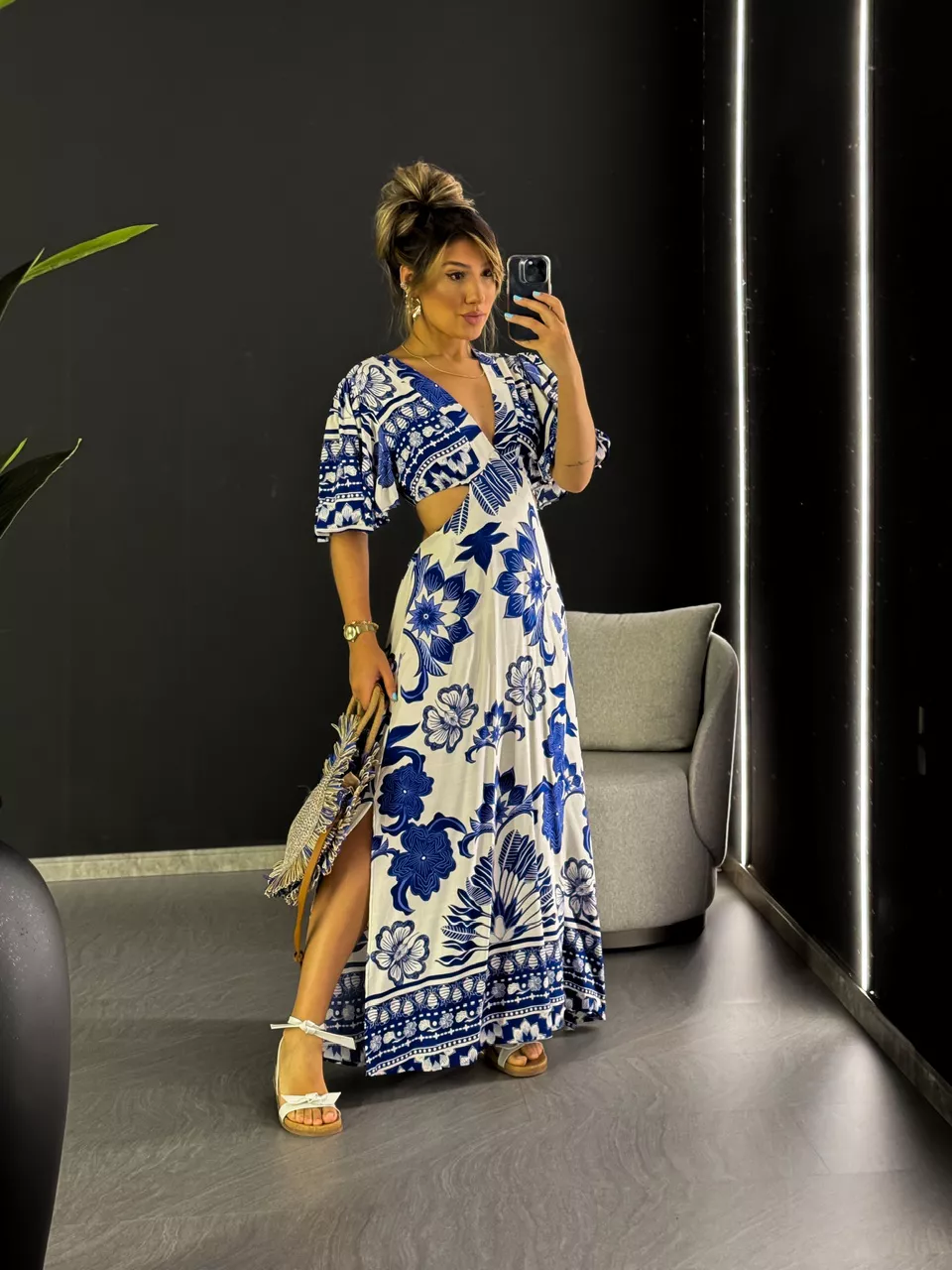 VESTIDO IPANEMA MANGA AZUL