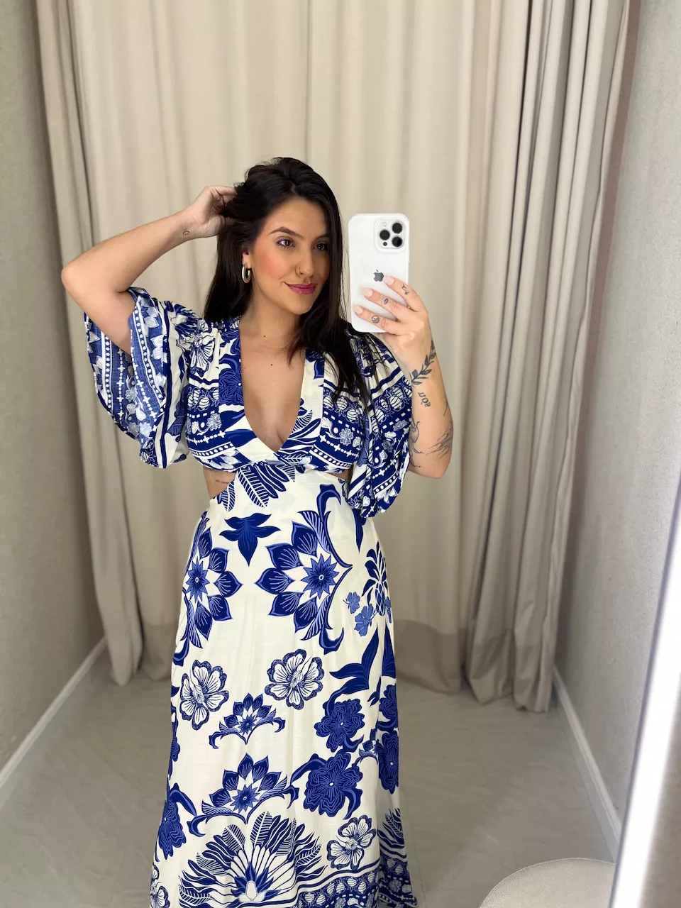 VESTIDO IPANEMA MANGA AZUL