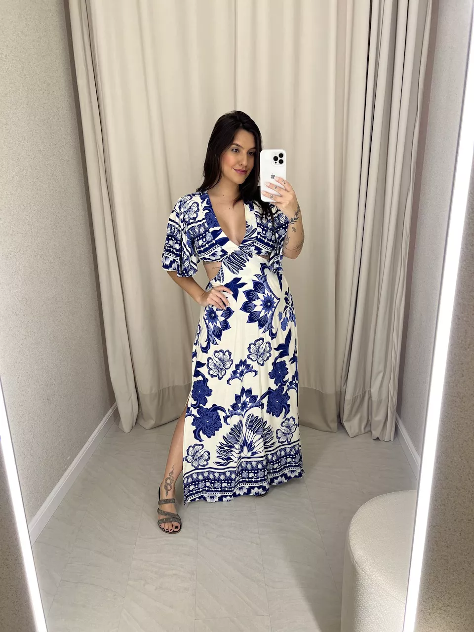 VESTIDO IPANEMA MANGA AZUL