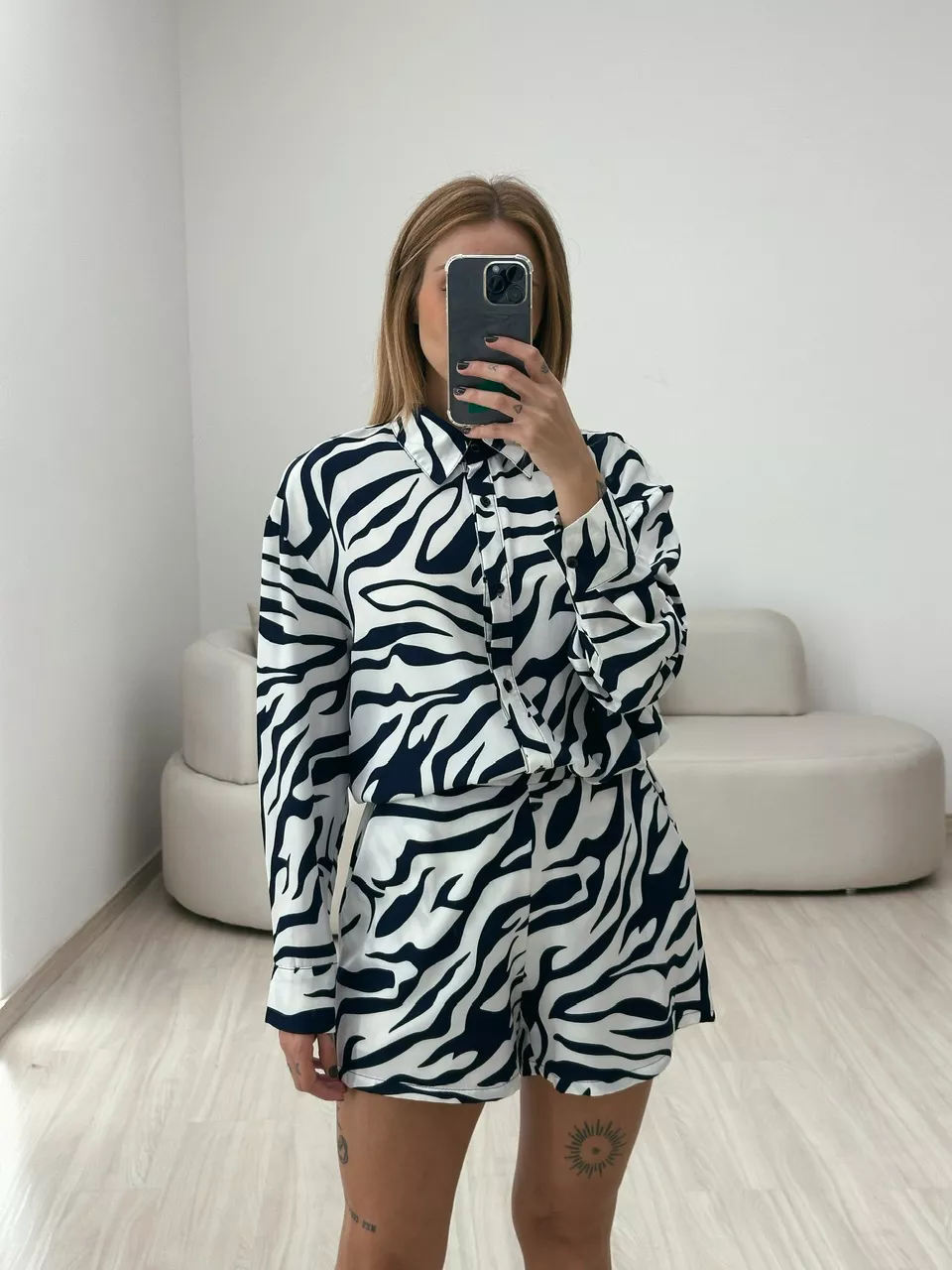 CONJUNTO ESTAMPA ZEBRA MARINHO