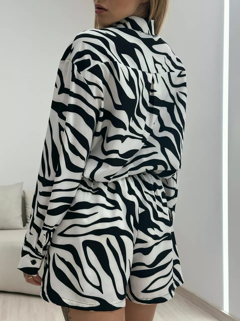 CONJUNTO ESTAMPA ZEBRA PRETO