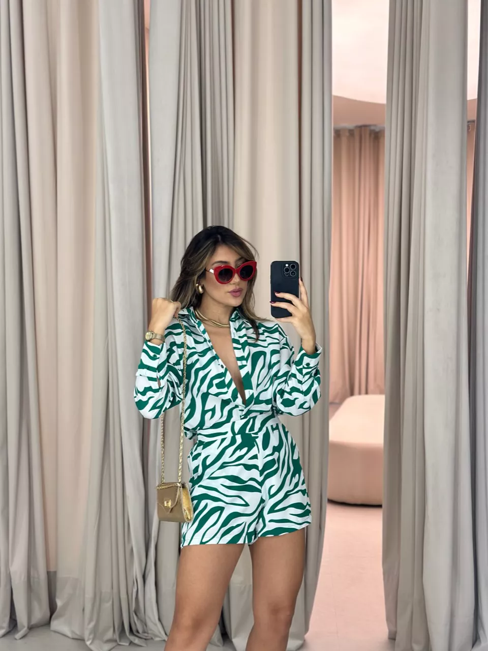 CONJUNTO ESTAMPA ZEBRA VERDE
