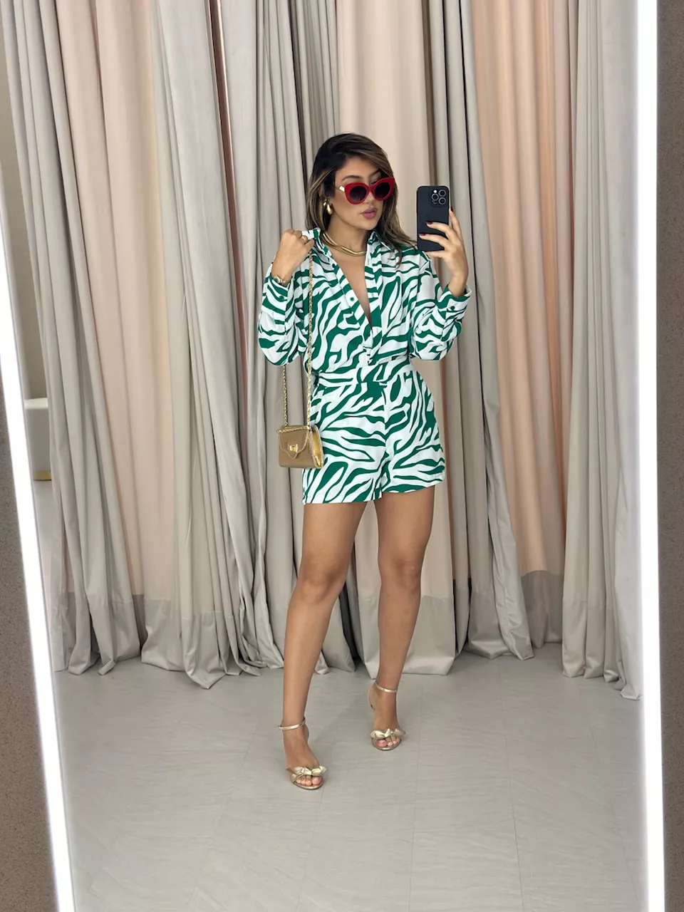 CONJUNTO ESTAMPA ZEBRA VERDE