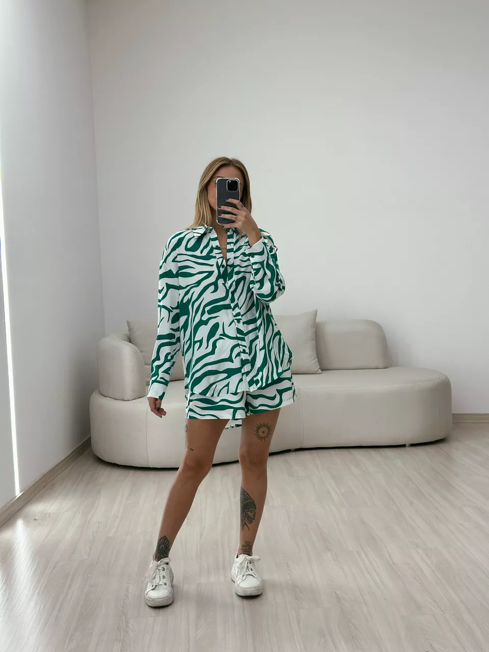 CONJUNTO ESTAMPA ZEBRA VERDE