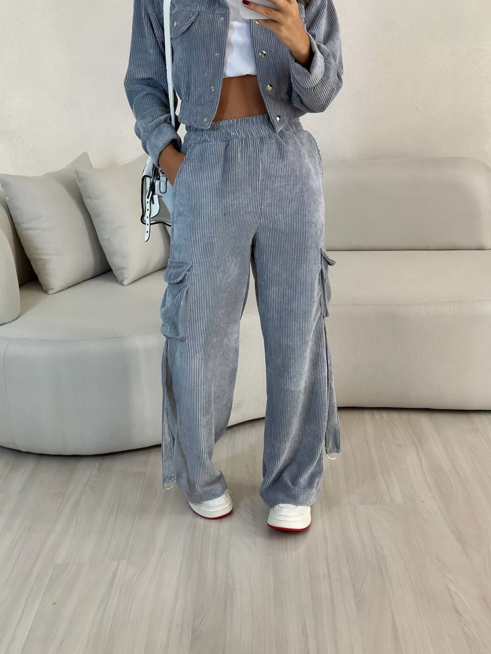 CONJUNTO CARGO COTELÊ Cinza