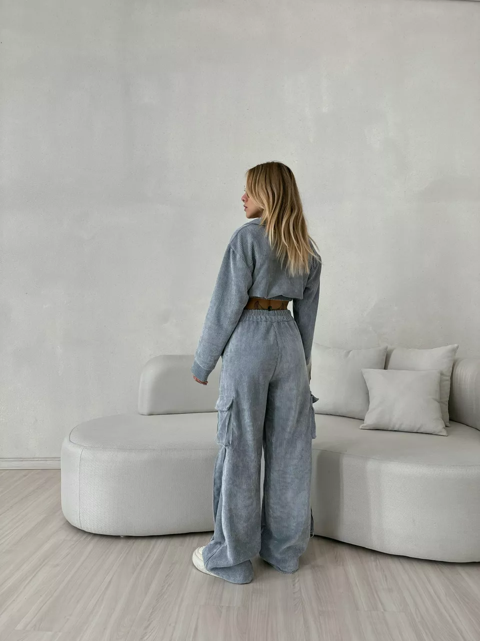 CONJUNTO CARGO COTELÊ Cinza