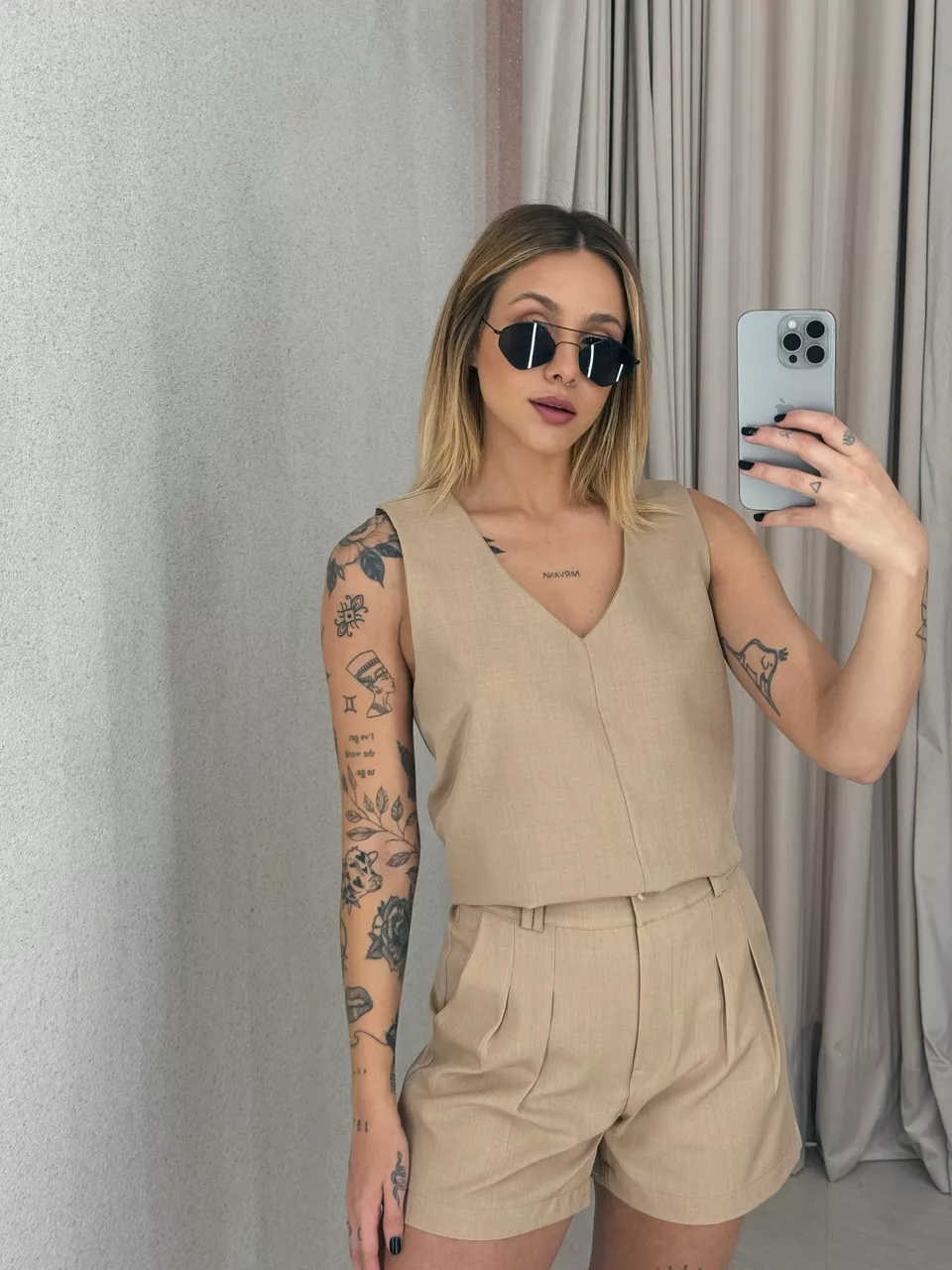 CONJUNTO GIOVANNA SHORT NUDE