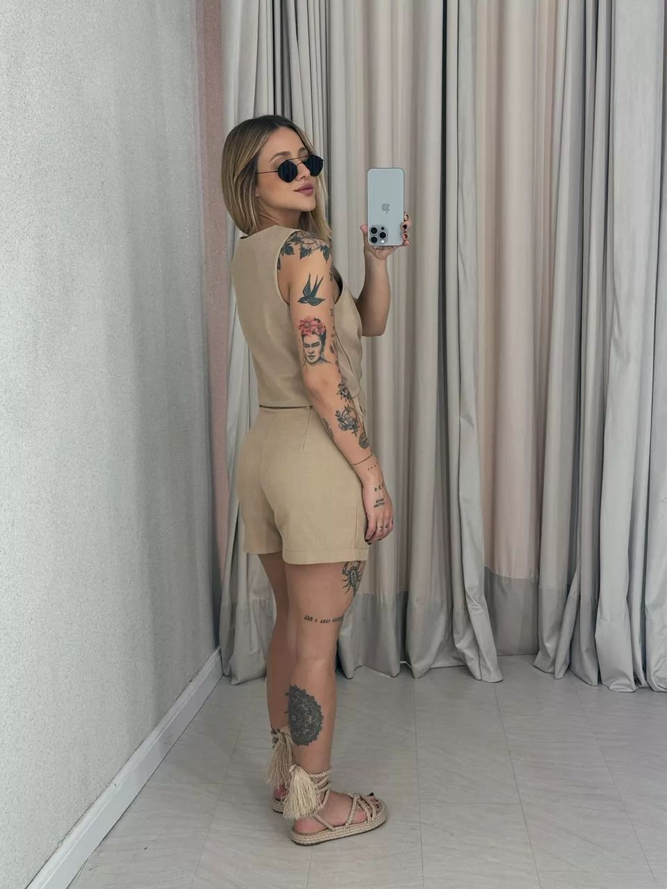 CONJUNTO GIOVANNA SHORT NUDE