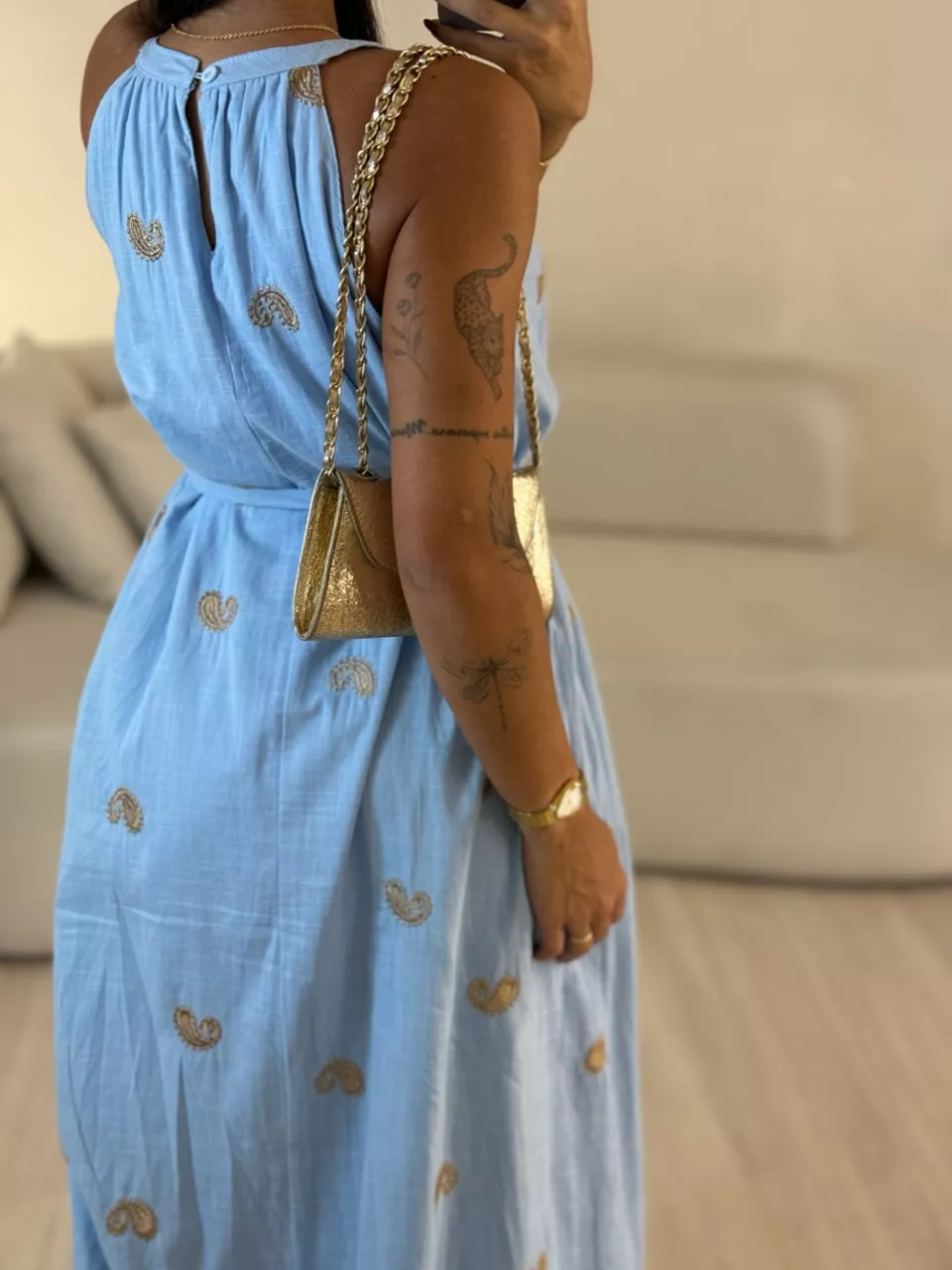 VESTIDO SOL LONGO AZUL