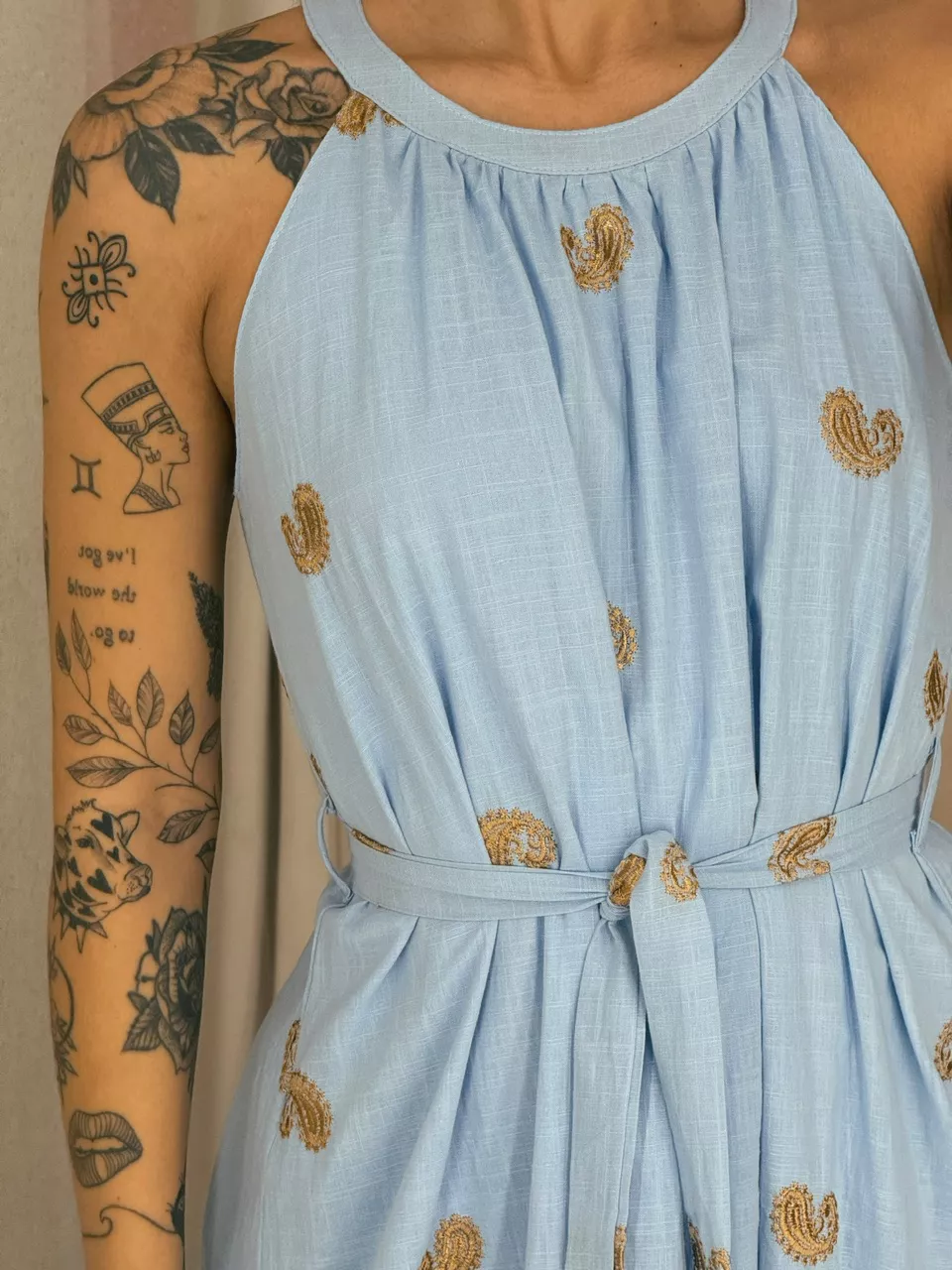 VESTIDO SOL LONGO AZUL
