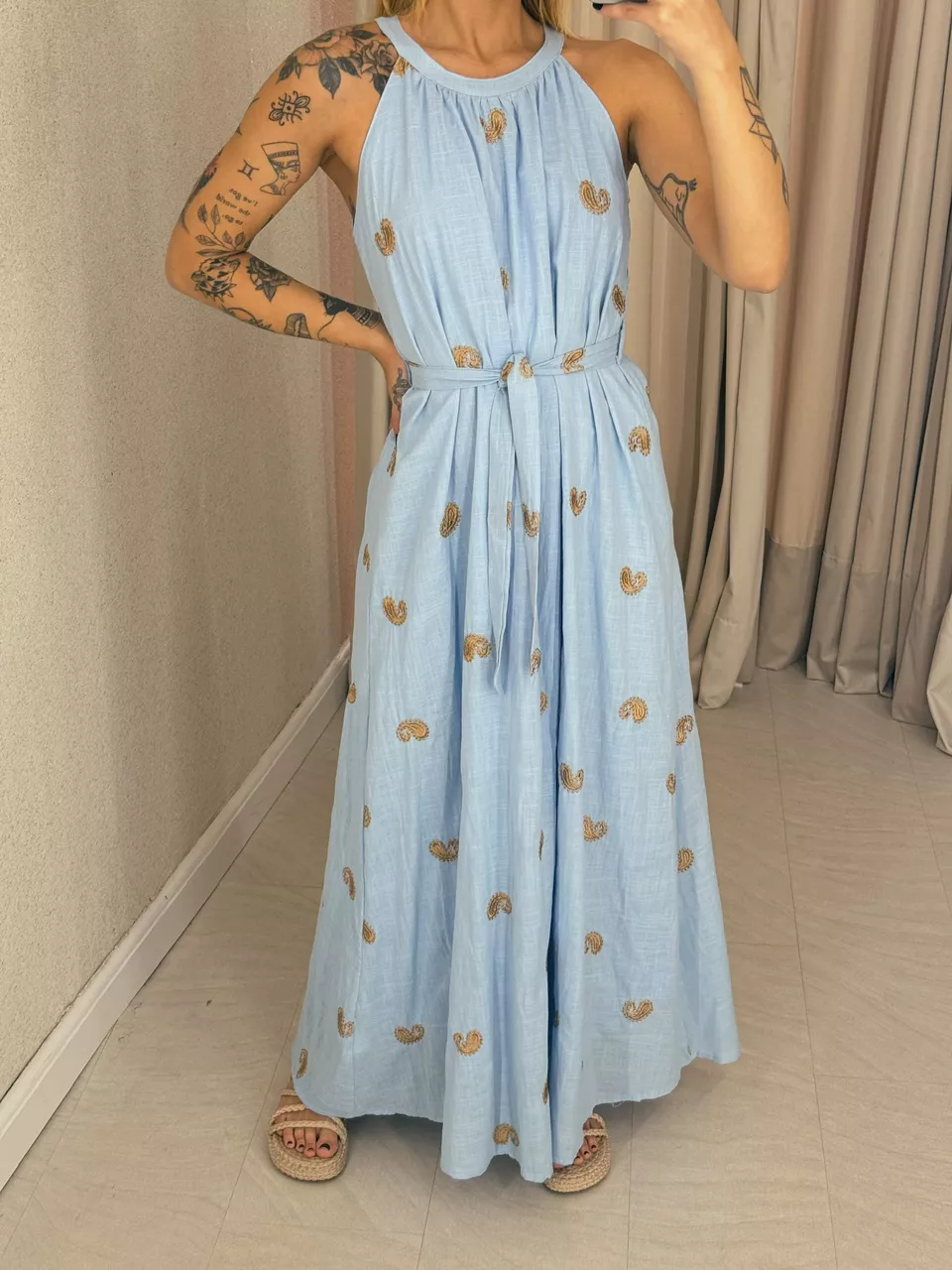VESTIDO SOL LONGO AZUL