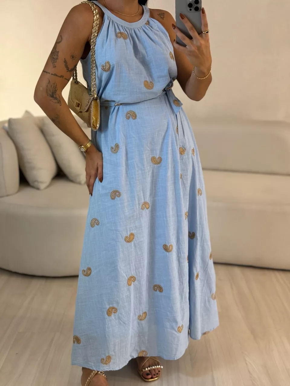 VESTIDO SOL LONGO AZUL