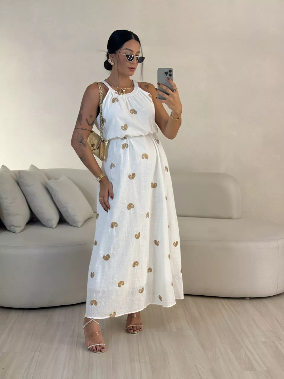 VESTIDO SOL LONGO OFF - 0055770048 - CAROLLA FERRARO