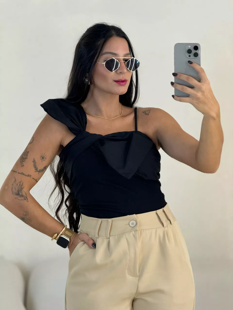BODY LAÇO PRETO - 0056680032 - CAROLLA FERRARO