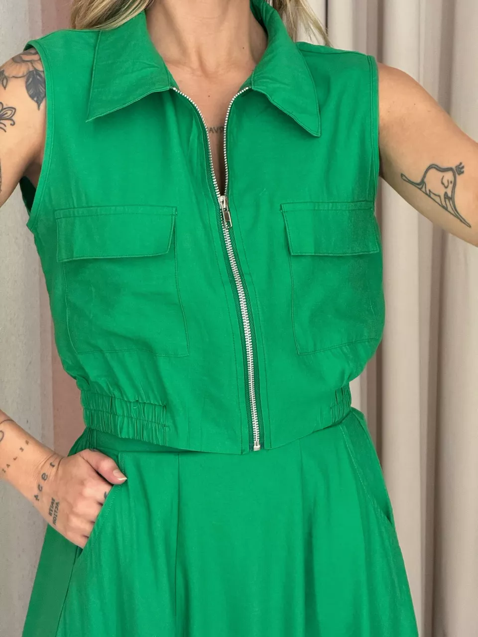 CONJUNTO ÁGATA SAIA VERDE