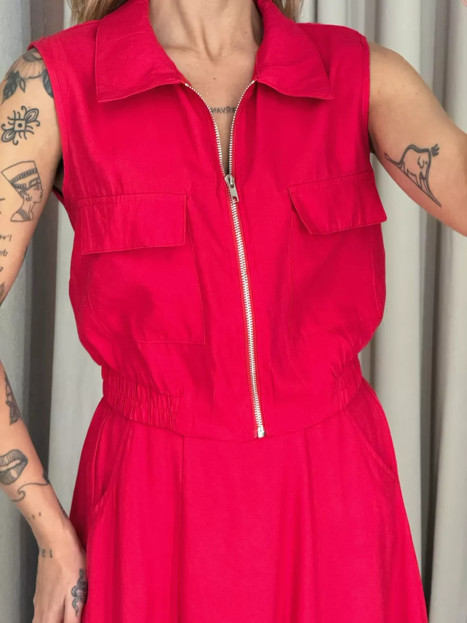 CONJUNTO ÁGATA SAIA VERMELHO