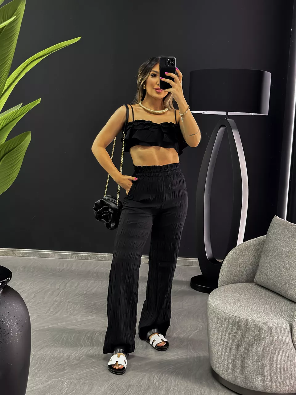 CONJUNTO GABRIELA BOHO PRETO - 0045860032 - CAROLLA FERRARO