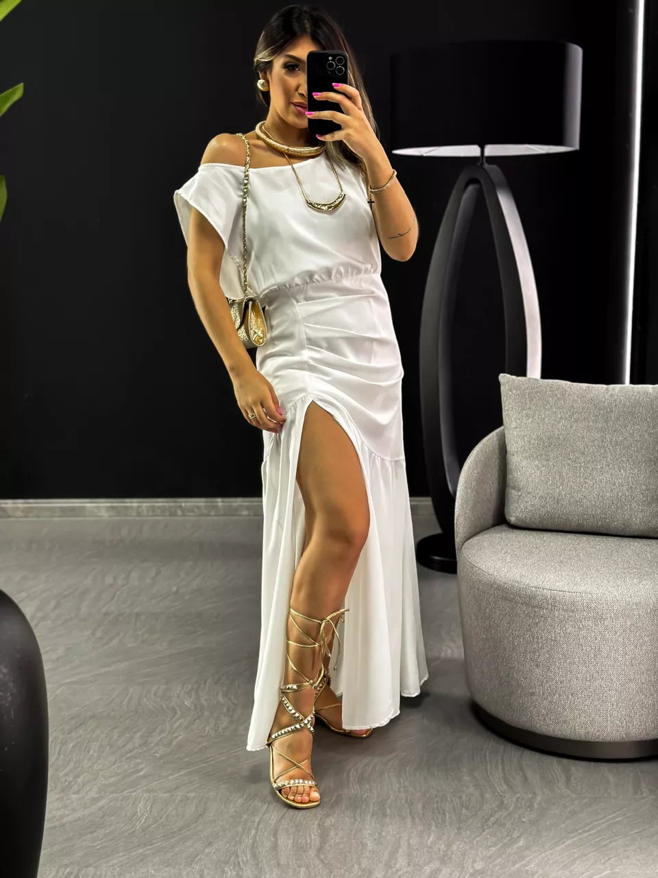 VESTIDO ANA BEATRIZ LONGO OFF
