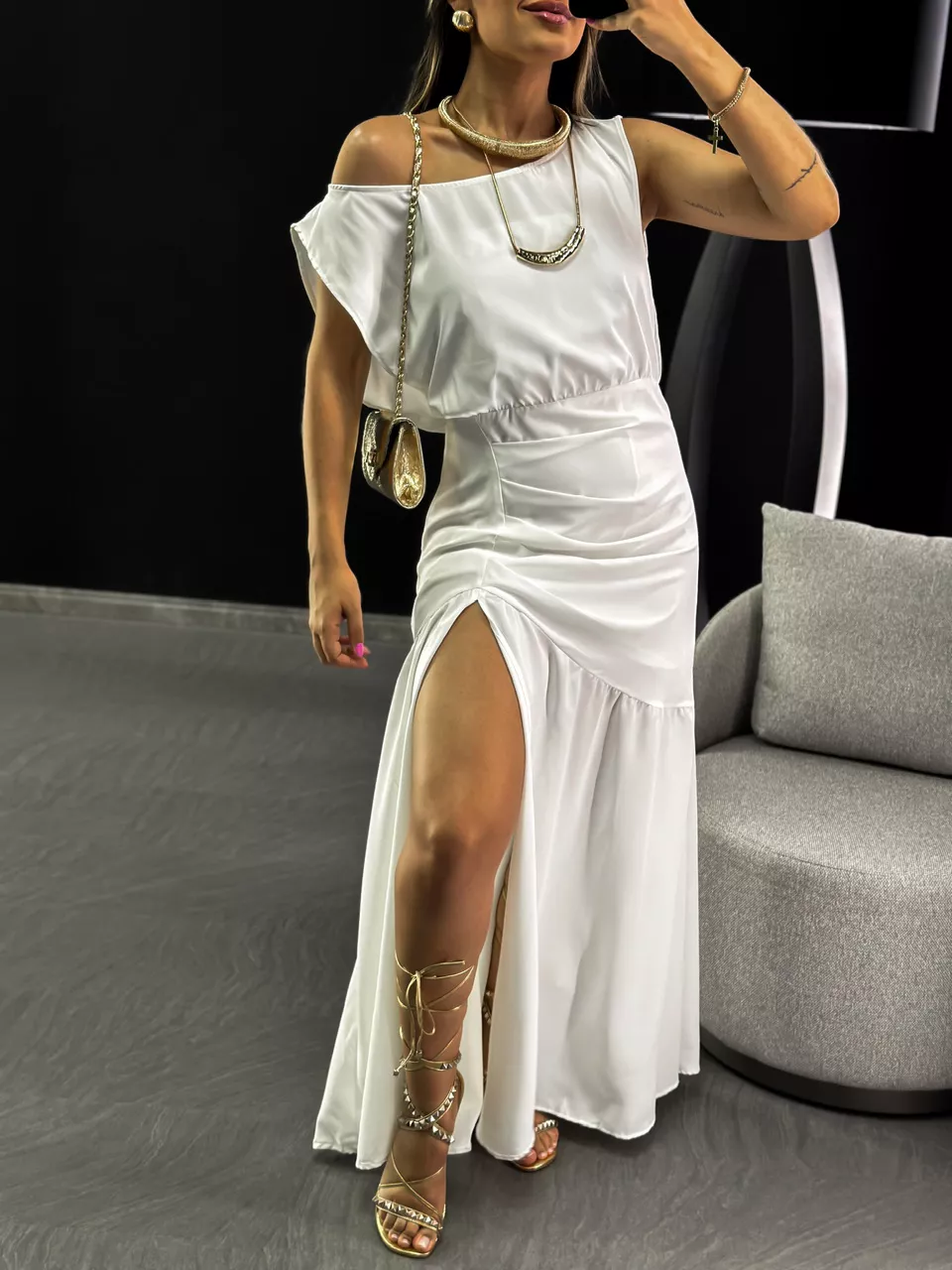 VESTIDO ANA BEATRIZ LONGO OFF