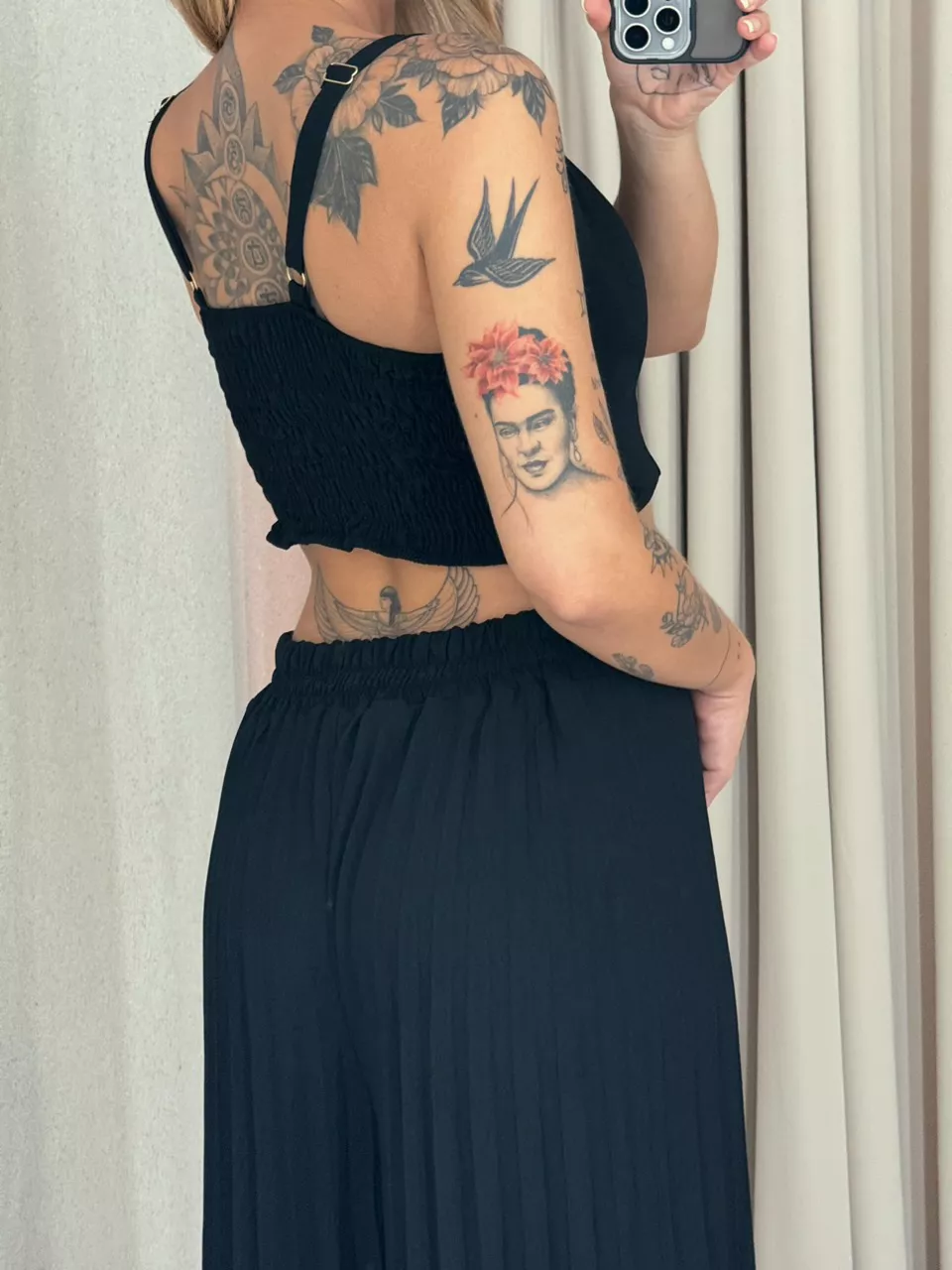 CONJUNTO FRANCINI PLISSADO PRETO