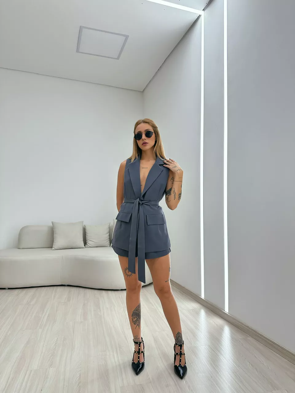 CONJUNTO NICOLE 02 COLETE CINZA - 0050280091 - CAROLLA FERRARO