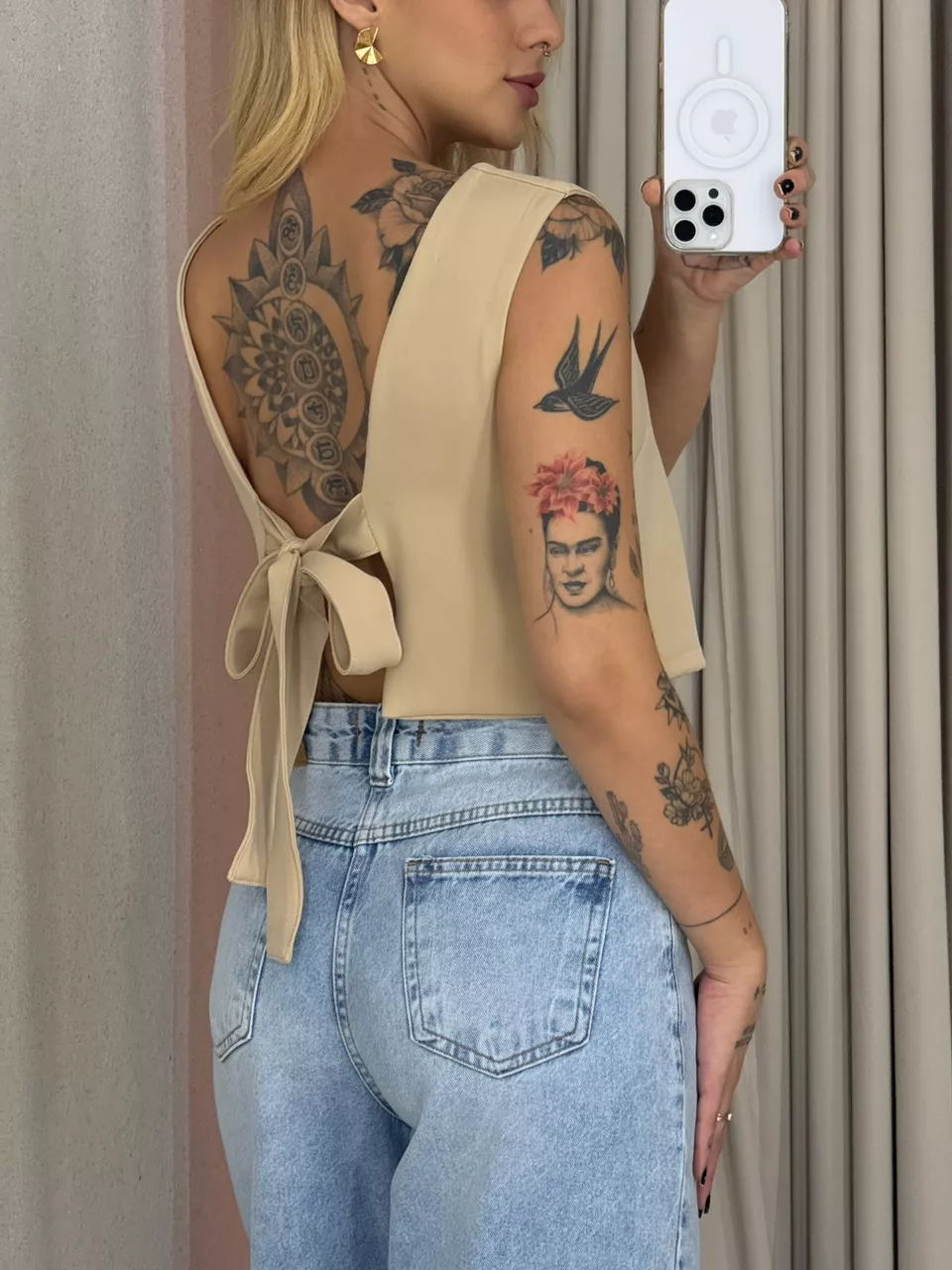 BLUSA JUNIA AMARRAÇÃO NUDE
