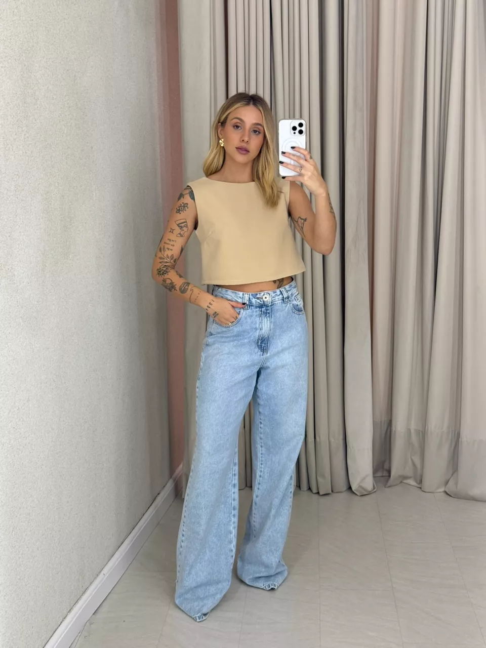 BLUSA JUNIA AMARRAÇÃO NUDE